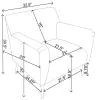 CoasterEssence 905639 Darlene - Upholstered English Arm Accent Chair - Lemon