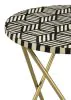 CoasterEssence 935878 Xenia - Round Bone Inlay Accent Side Table - White And Gold