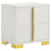 Coaster Fine Furniture 222931KE-S5 Marceline - 5 Piece Eastern King Bedroom Set - White