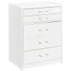Coaster Fine Furniture 930208 Danbury - 3-Drawer Makeup Vanity & Stool Set - White High Gloss
