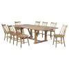 Coaster Fine Furniture 108541-S9N Middleton - 9 Piece Extension Leaf Dining Set Natural - Brown