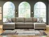 Benchcraft® 48404S3 Benchcraft® 48404S3 Newellen - 3-Piece Sectional With Double Chaise And Armless Loveseat - Beige