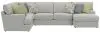 Jackson Furniture Industries 2340/62/30/76-28 Jackson Furniture Industries 2340/62/30/76-28 Stockbridge - 3 Piece Sectional With Comfort Coil Seating And 9 Included Accent Pillows (Right Side Facing Chaise) - Slate