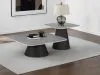 Coaster Fine Furniture 703500 Eason - 2 Piece Cocktail Coffee Table Set - Concrete And Black