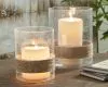 Ashley Furniture A2000456 Eudocia - Candle Holder Set (Set of 2) - Clear