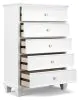Ashley Furniture B680-46 Fortman - Five Drawer Chest - White