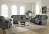 Ashley Furniture 33202/87/96/98 Ashley Furniture 33202/87/96/98 Barnsana - 3 Pc. - Power Reclining Sofa, Power Reclining Loveseat, Power Rocker Recliner - Gravel
