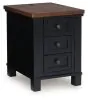 Ashley Furniture T664-7 Wildenauer - Chair Side End Table - Brown / Black