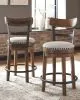 Ashley Furniture D546/13/424(4)/60 Ashley Furniture D546/13/424(4)/60 Valebeck - 6 Pc. - Counter Table, 4 Counter Barstools, Server - White