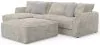 Jackson Furniture Industries 2306/73/75/28-01 Jackson Furniture Industries 2306/73/75/28-01 Bucktown - 2 Piece Sofa / LSF Chaise With Extra Thick Cuddler Seat Cushions & Cocktail Ottoman - Parchment