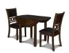 New Classic D1701-40S-BRN New Classic D1701-40S-BRN Gia - 3 Piece Dining Set (Dining Drop Leaf Table & 2 Chairs) Faux Leather - Brown
