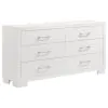 CoasterEssence 202990KE-S5 Jessica - 5 Piece King LED Bedroom Set - Cream White