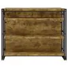 CoasterEveryday 130071 Renaldi - 3-Shelf Home Bar Wine Cabinet - Rustic Nutmeg
