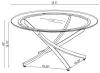 CoasterEssence 702588 Brooke - Round Glass Top Coffee Table Metal Base - Chrome