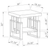 CoasterEssence 705707 Schmitt - Rectangular Side End Table - White High Gloss