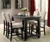 Furniture of America CM3324BK-PBN Sania - Counter Height Bench - Antique Black / Beige