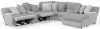 Jackson Furniture Industries 619/34/36/38/39/35/33-18 Jackson Furniture Industries 619/34/36/38/39/35/33-18 Abraxas - 6 Piece Power Reclining Sectional With Lay-Back Chaise And 2 Reclining Seats (RSF Chaise) - Moonstruck