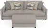 Jackson Furniture Industries 2405/36/37/77/3-18 Jackson Furniture Industries 2405/36/37/77/3-18 Trevor - 2 Piece Extra Deep Oversized Sofa With 1 Included Storage Cocktail Ottoman - Nickel