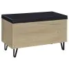 Coaster Fine Furniture 915154 Brixton - 2-Door Padded Entryway Shoe Storage Bench - White Oak