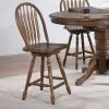 Liberty Furniture 186-B100324 Carolina Crossing - Windsor Swivel Counter Chair - Antique Honey