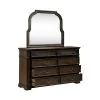 Liberty Furniture 765-BR-DM Providence Park - Dresser & Mirror - Chateau Brown