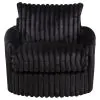 Coaster Fine Furniture 902542 Sarco - Corduroy Upholstered Swivel Accent Arm Chair - Black