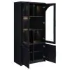Coaster Fine Furniture 950432 Riva - 4-Door Tall Accent Display Cabinet LED Lighting - Black