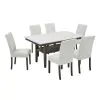 New Classic 40-D422-D6C New Classic 40-D422-D6C Carissa - Rectangle Dining Table With 6 Chairs - White