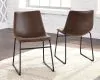 Ashley Furniture D372-01 Centiar - Dining UPH Side Chair (Set of 2) - Brown / Black
