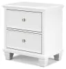 Ashley Furniture B680-92 Fortman - Two Drawer Night Stand - White