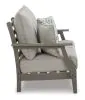 Ashley Furniture P802/835/820/701 Visola - 4 Pc. - Outdoor Loveseat, 2 Lounge Chairs And Coffee Table - Gray