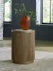 Ashley Furniture T808-6 Camdill - Round End Table - Light Brown / White
