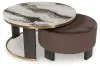Ashley Furniture T671-22 Jazmore - Nesting Cocktail Tables (Set of 2) - Brown / Brass Finish