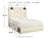 Ashley Furniture B192B24 Ashley Furniture B192B24 Cambeck - Queen Panel Bed With 4 Storage Drawers - Whitewash