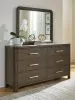 Ashley Furniture PCB843B1 Ashley Furniture PCB843B1 Radkin - Dresser And Mirror - Burnished Brown