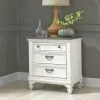 Liberty Furniture 417-BR61 Allyson Park - Nightstand With Charging Station - Wirebrushed White / Charcoal