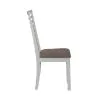 Liberty Furniture 182-C2001S Brook Bay - Upholstered Ladder Back Side Chair - Textured White / Carbon Gray
