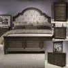 Liberty Furniture 297-BR-KUBDMCN Liberty Furniture 297-BR-KUBDMCN Paradise Valley - 5 Piece Bedroom Set (King Upholstered Bed, Dresser & Mirror, Chest, Nightstand) - Saddle Brown