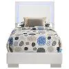 CoasterEssence 203500T Felicity - Wood Twin LED Panel Bed - White High Gloss