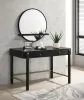 Coaster Fine Furniture 224337-SET Arini - 2 Piece Makeup Vanity Table And Mirror Set - Black