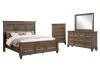 New Classic 00-B2114B-14C New Classic 00-B2114B-14C Mariana - Eastern King 4 Piece Bedroom Set (Bed, Dresser, Mirror, Chest) - Brown