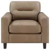 Coaster Fine Furniture 504669 Scotland - Faux Leather Upholstered Track Arm Chair - Brown