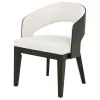Coaster Fine Furniture 115393 Leandro - Upholstered Dining Arm Chair (Set of 2) - Burnished Black / Cream
