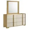 Coaster Fine Furniture 215653M Hyland - 6-Drawer Dresser With Mirror - Natural