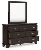 Ashley Furniture B441B1 Covetown - Dresser And Mirror - Dark Brown