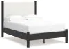 Ashley Furniture B2616/231/36/87/84/B100-12 Ashley Furniture B2616/231/36/87/84/B100-12 Cadmori - 5 Pc. - Dresser, Mirror, Full Upholstered Panel Bed - Black / White