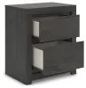 Ashley Furniture PCB3370-92 Fraluna - Two Drawer Night Stand - Charcoal