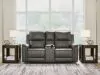 Ashley Furniture PCU1200018 Bleckley - Power Reclining Loveseat With Console / Adjustable Headrest - Anchor