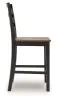 Ashley Furniture D634-124 Wildenauer - Barstool (Set of 2) - Brown / Black