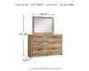 Ashley Furniture B1050B1 Hyanna - Dresser, Mirror - Tan